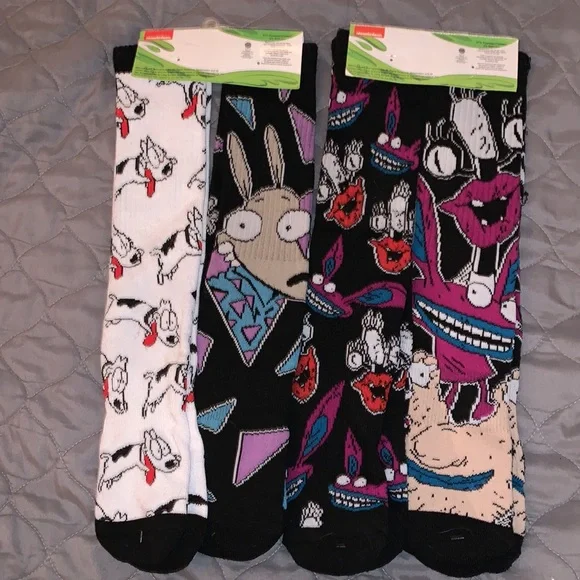 Nickelodeon Cartoon Character Socks - Rocko’s Modern Life Real Monsters - Picture 3 of 7